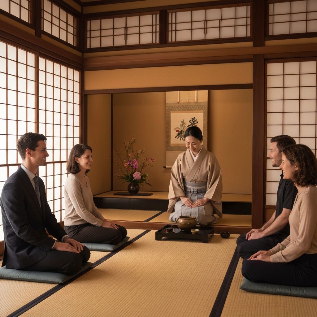 KOTO KYOTO CEO welcoming guests to the tea ceremony